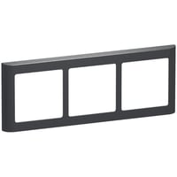 LK FUGA – Soft 63 vandret design ramme, 3 modul, koksgr + teknisk monteringsramme