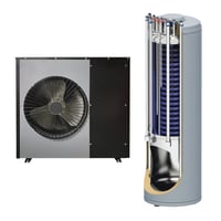 Varmepumpekit Blokhus 7 kW, combi tank 180/85 L