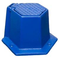 Stophanedksel, sekskantet, 70/100 x 130 mm, stbejern, bl