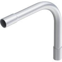 OBO Bøjning 90° aluminium, Ø 25 mm, længde 209 mm, godstykkelse 1,3 mm, radius 102,5 mm.