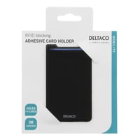 Deltaco Adhesive Card Holder, Rfid Block, 3m Adhesive, Blc - Mobilcover