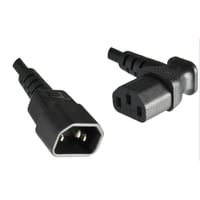 Strmkabel, forlnger, C13-C14, vinklet, 1,8 meter, sort, 0,75 mm - MicroConnect billede