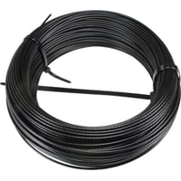 Billede af Stlwire med sort nylon yderkappe, 1,5/2,5 mm, brudstyrke 126 kg - 100 meter hos WATTOO.DK