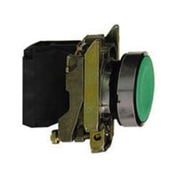 Trykknap grn, plan, komplet, 1NO, XB4BA31 - Schneider Electric