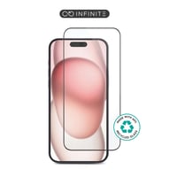 INFINITE (GRS) skrmbeskytter til iPhone 16, Full Cover hrdet glas, Titan Shield