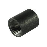 Muffe 1 1/4'' sort smedet