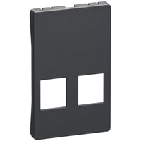 #2 - LK FUGA - Dataudtag til 1-2 stk. keystone konnektorer, standard keystone port (ca. 19,3 x 14,8 mm), 1 modul, koksgr