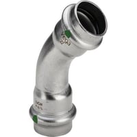 G1 Sanpress Inox, 18 x 18 mm bjning 45, presmuffe/presmuffe - Viega