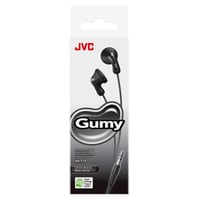 JVC HA-F14 Gumy in-ear headphones, 3.5mm, 1 meter kabel, sort billede