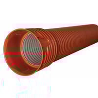 Wavin Rib, 400/350 x 3000 mm PP-rr med muffe, SN8, uden gummiring