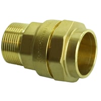 Isiflo 50 mm x 1" overgang med nippel, messing, PN16