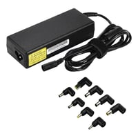 Universal power adapter for laptops, 90W, 15-20V/6A (max), sort