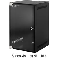 Rackskab TOTEN 10" vgskab, leveres usamlet, 4U, 280x310, glasdr, sort