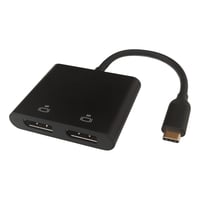 7: USB-C MST HUB, 2x 4K/60Hz, DP x 2, black, 0,1m