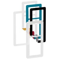 LK FUGA - Choice design ramme, 2 modul, frosted inkl. farveindlg + teknisk monteringsramme