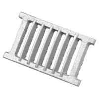 Sokkelrist 65x230 mm, aluminium, type 130.2 billede