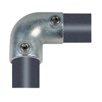 Bjning 90 1" (48,3 mm), galvaniseret, vandrrs-fitting til stativ og reol - Pipe Clamps