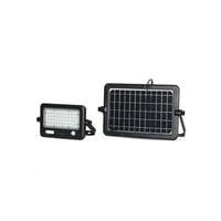 10W LED solcelle projektr, IP65, 1100 lumen, 4000K, 90 spredning, inkl. solcelle og sensor, sort