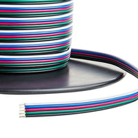 vrige 12-24V RGB+W kabel, 5 x 0,5 mm, metervare