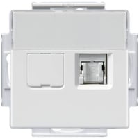 Dataudtag semi med 2xKAT.6 UTP, 1 meter, hvid - ABB