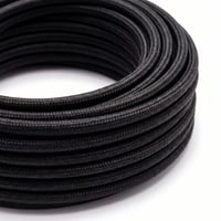 5m Stofledning 2x0.75 mm ², tekstil - 230V, Sort