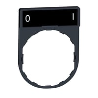 Skilteholder med skilt ZBY2178, 30 x 40mm, sort – Schneider Electric
