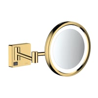Hansgrohe AddStoris makeupspejl, 3x forstrrelse, med LED lys, poleret guld