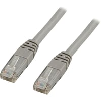 DELTACO U/UTP Cat6 patchkabel, LSZH (Low smoke zero halogen), 0,3m, gr