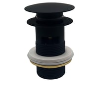 Bundventil push-up, 1 1/4" med overlb, sort