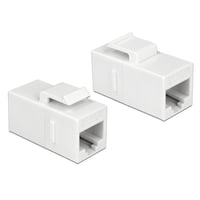 DeLock 86379 Keystone Module RJ45 jack to RJ45 jack Cat.6 UTP hvid