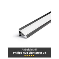 Vinklet Aluprofil Til Philips Hue Lightstrips Model Sort Meter