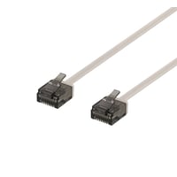Deltaco U/utp Cat6a Patch Cable, Flat, 1m, 1mm Thick, Grey - Ledning