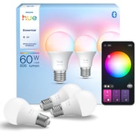 Philips Hue Essential E27 A60 LED-pre, Color & White ambiance, 8W, 806lm, Zigbee + Bluetooth (3 pak)