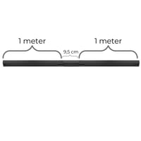 Square lysskinne til spots, komplet skinnes?t, midtertilslutning, 2 meter, sort
