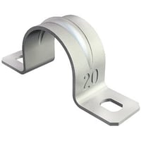 OBO kabelbøjle 605, 40 mm - To lasker, Galvanisk forzinket, Pakke á 50 stk. - (50 stk.)