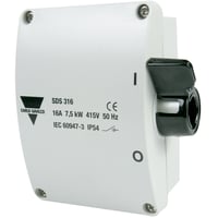 Sikkerhedsafbryder 16A, 3P+H+N+J gr SDS316AUX/M20 - Carlo Gavazzi