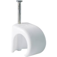 Clips rund, 10-13 mm, hvid, sm 2,5×30 mm – 100 stk