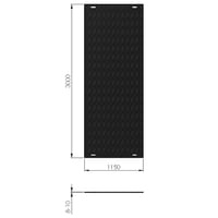 Kreplade 110 x 300 cm, plast, skridsikker, 4 hndtag