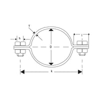 Rrholder rustfri spejlpoleret, Rrdimension 38,1mm, 1 1/2"