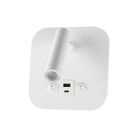 8W LED sengevglampe med USB/PD opladning, CREE chip, 3000K, hvid, inkl. lyskilde - Kulr: Varm