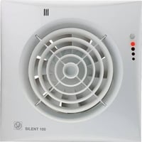 Ventilator badevrelse, Silent-100 CHZ Visual: Kuglelejer, justerbar intelligent efterlbs timer, opstartforsinkelse, hygrostat og indstilling p fronten , hvid