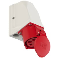 CEE vgudtag, 32A, 5P, 400V, rd, IP44