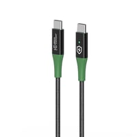 USB-C til USB-C kabel, 2 meter, sort/grn - Smart Charge - MicroConnect