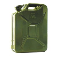 Jerry Can 20 liter, grn benzindunk i metal, proff, godkendt til transport, 35x47x16 cm - Sprehn