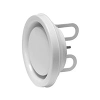 Udsugningsventil u/ramme, 125 mm, RAL 9003