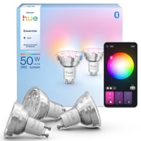 Philips Hue Essential GU10 LED-pre, Color & White ambiance, 4,7W, 345lm, Zigbee + Bluetooth (3 pak)