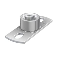 Montageflange GP, Rustfri, 1/2″, 80×30 mm