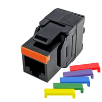 RJ45 CAT5E UTP uskrmet keystone, sort – Simply45
