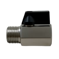 DRJ Rustfri mini kuglehane ½ m/n. med sort håndtag