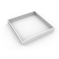Ramme til 60x60 LED panel, 65mm hj, hvid kant, plast hjrner